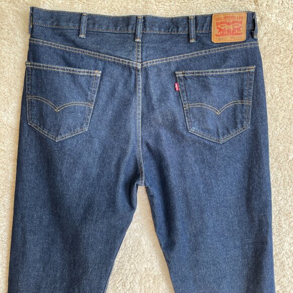 Levis 550 Jeans Mens 42x31 Relaxed Fit Blue Denim Jeans 100% Cotton - Picture 14 of 15